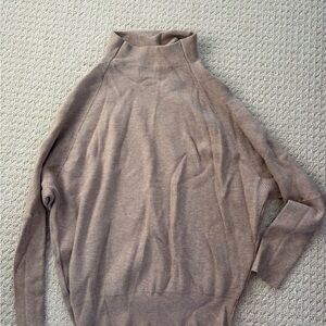 Bluivy Taupe Cowl Neck Lightweight Sweater